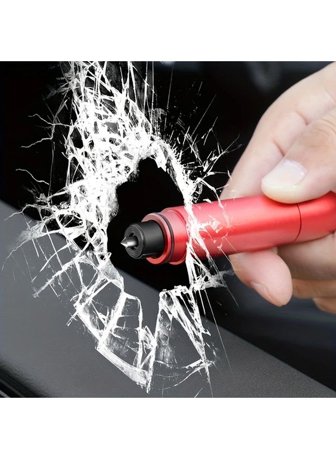 Red Safety Hammer Car Emergency Escape Tool Window Breaker Compact - Image 4